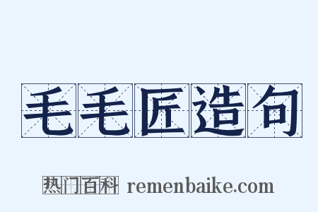 毛毛匠造句是什么意思的图片